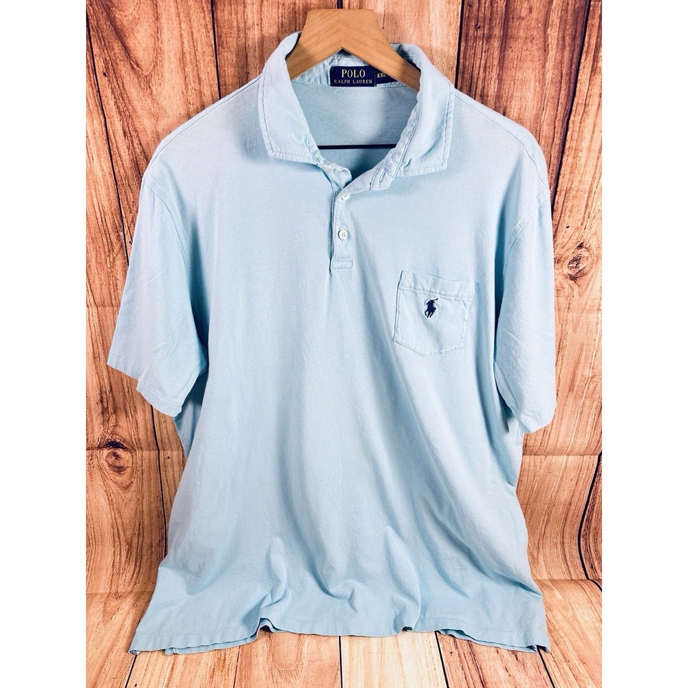 Polo Ralph Lauren Polo Shirt XXL Men Short Sleeve Pocket TURQUOISE BLUE‎ 2XL